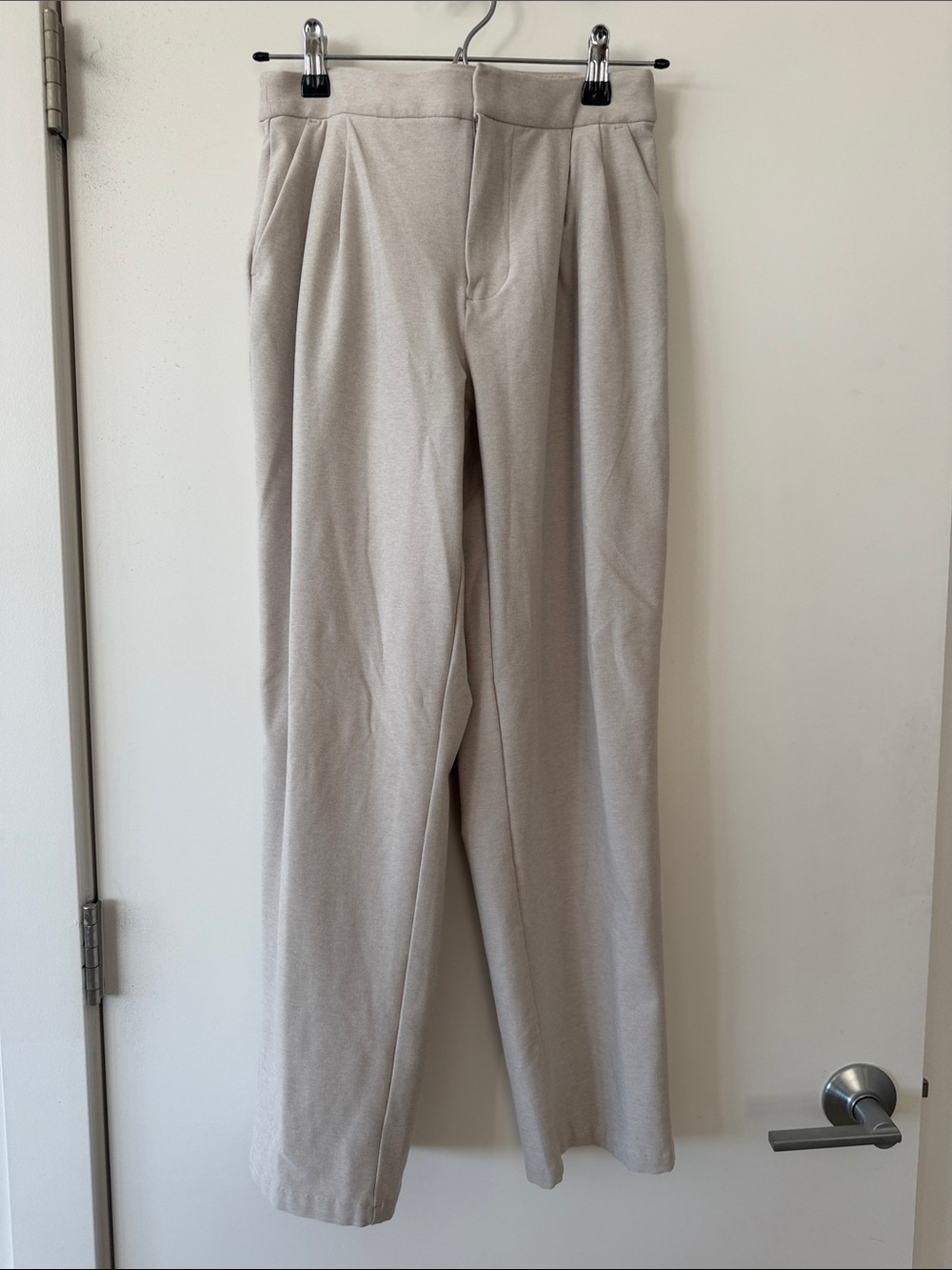 Vuori Women's Taupe Wide-Leg Trousers
